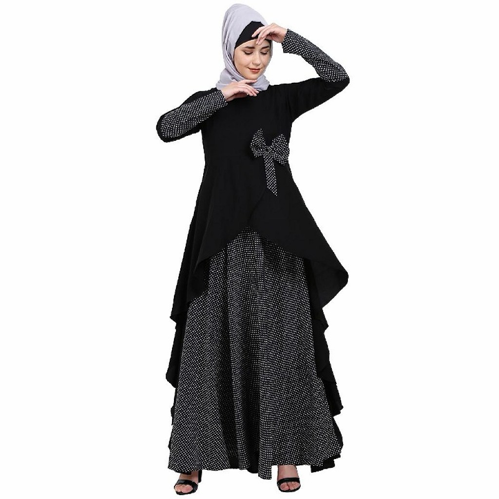 polka dot abaya